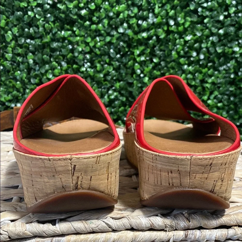Fitflop Red Wedge Sandals - Picture 3 of 9